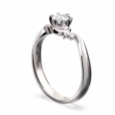 結婚指輪 にも ピンクトルマリン 天然ダイヤモンド プラチナ900 10月誕生石_画像5