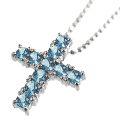 大量入荷 11158円 ジュエリー ネックレス クロス デザイン ブルートパーズ トパーズ