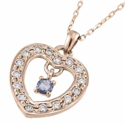 【特価】 14898円 タンザナイト ネックレス ジュエリー k10ピンクゴールド タンザナイト