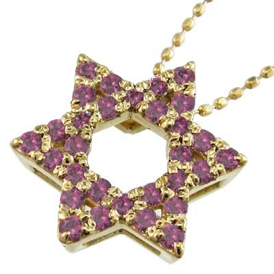 最大80%オフ ヘキサグラム 31528円 星 k18 ルビー ネックレス ジュエリー ルビー