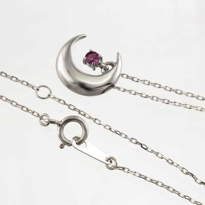 最新作の 8655円 7月の誕生石 ルビー ムーン 一粒 ネックレス ペンダント ルビー