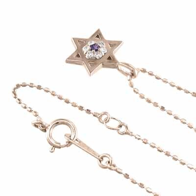 充実の品 ペンダント 六芒星 スター 星 アメジスト(紫水晶) 天然 アメジスト