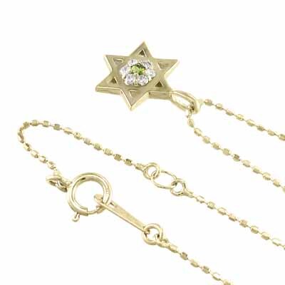 (ブランドロゴ)の人気ランキング 17464円 18kイエローゴールド ヘキサグラム 星の形 ジュエリー ペリドット
