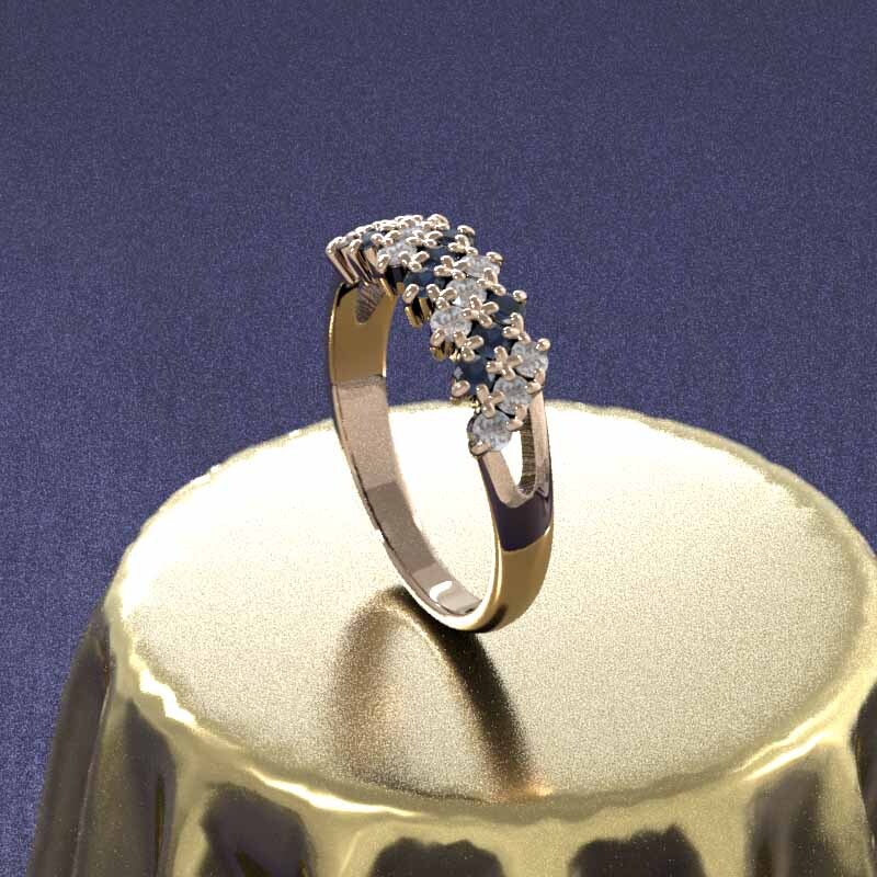 k10ピンクゴールド 指輪 ブルーサファイア 天然ダイヤモンド_画像5