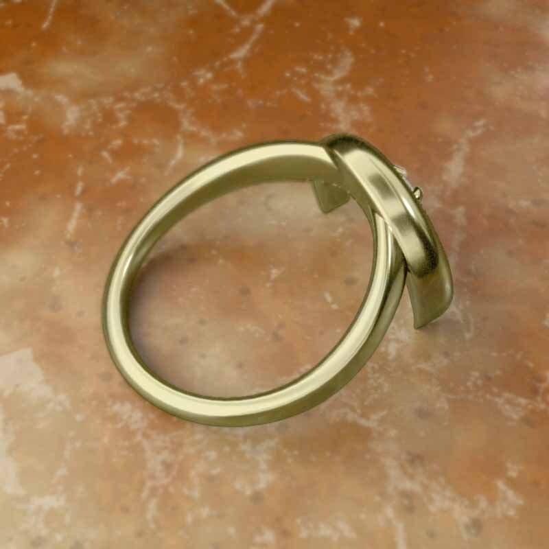 k18イエローゴールド 指輪 1粒 石 アクアマリン 3月の誕生石 ムーン_画像3