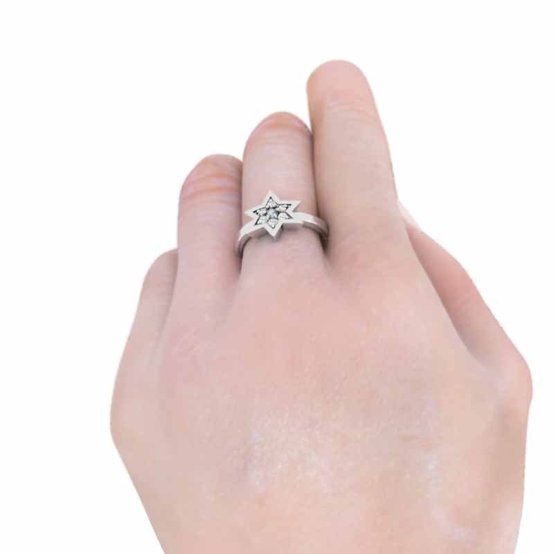 【25%OFF】 26860円 k18ホワイトゴールド 六芒星 リング アクアマリン 天然 アクアマリン