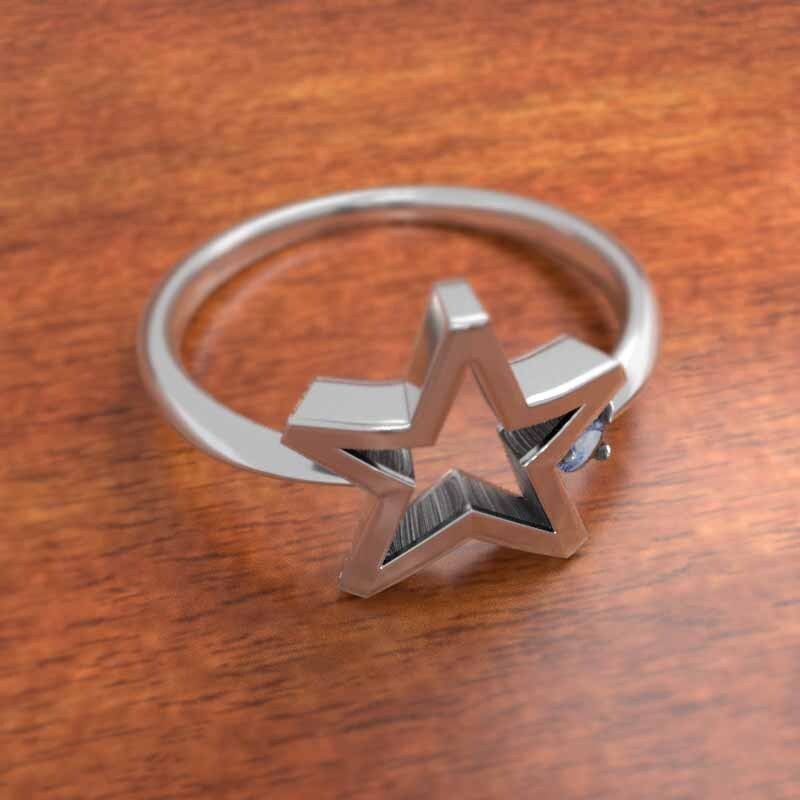 【爆売り!】 18793円 指輪 18金ホワイトゴールド 星の形 一粒 タンザナイト ゴールド