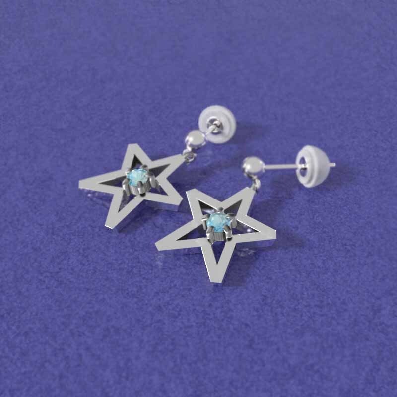 超特価激安の商品をすべて 一粒 星の形 25006円 ペア プラチナ900 ブルートパーズ ピアス トパーズ