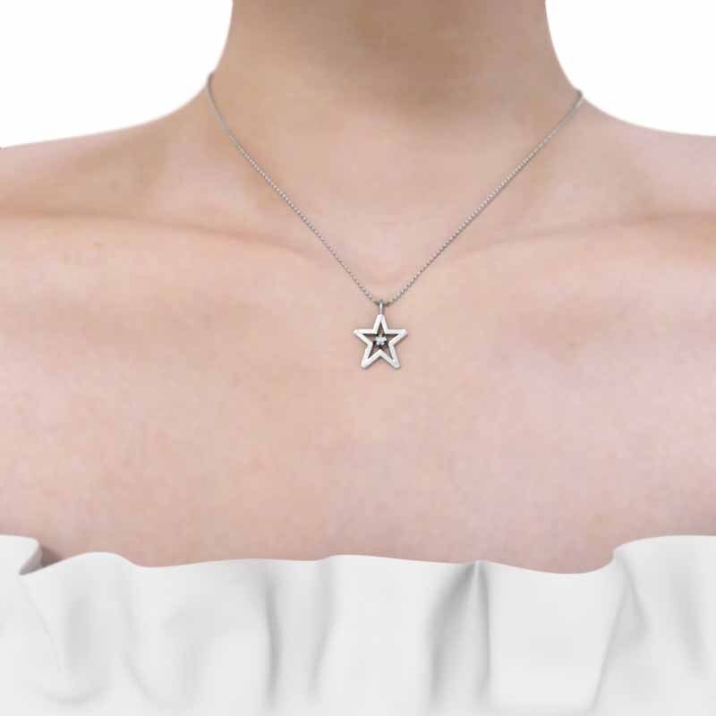 【初回限定お試し価格】 ジュエリー k10ホワイトゴールド 15146円 ネックレス 一粒 星 アクアマリン
