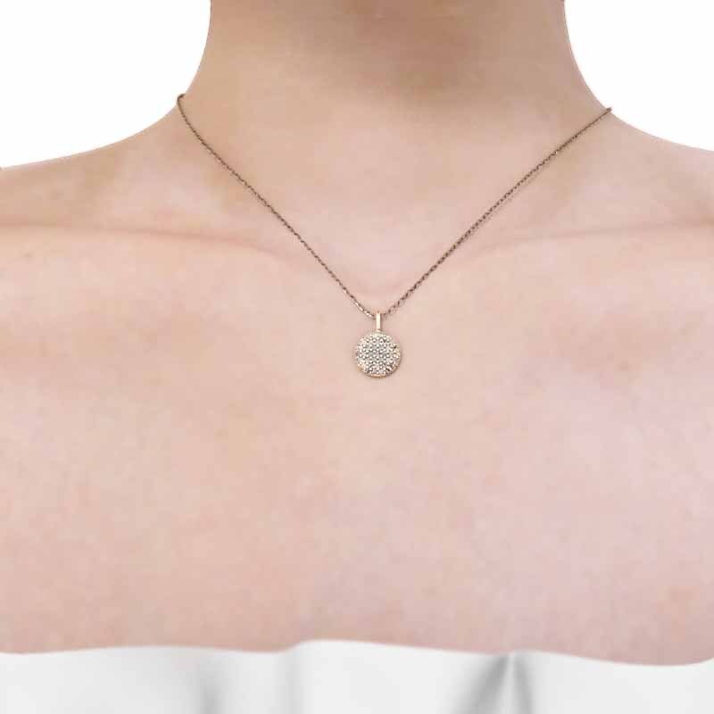10金ピンクゴールド ジュエリー ネックレス 敷き詰めシリーズ アクアマリン 天然ダイヤモンド 3月誕生石 丸型 - アクアマリン 10金ピンクゴールド ジュエリー ネックレス 敷き詰めシリーズ アクアマリン 天然ダイヤモンド 3月誕生石 丸型 - アクアマリン