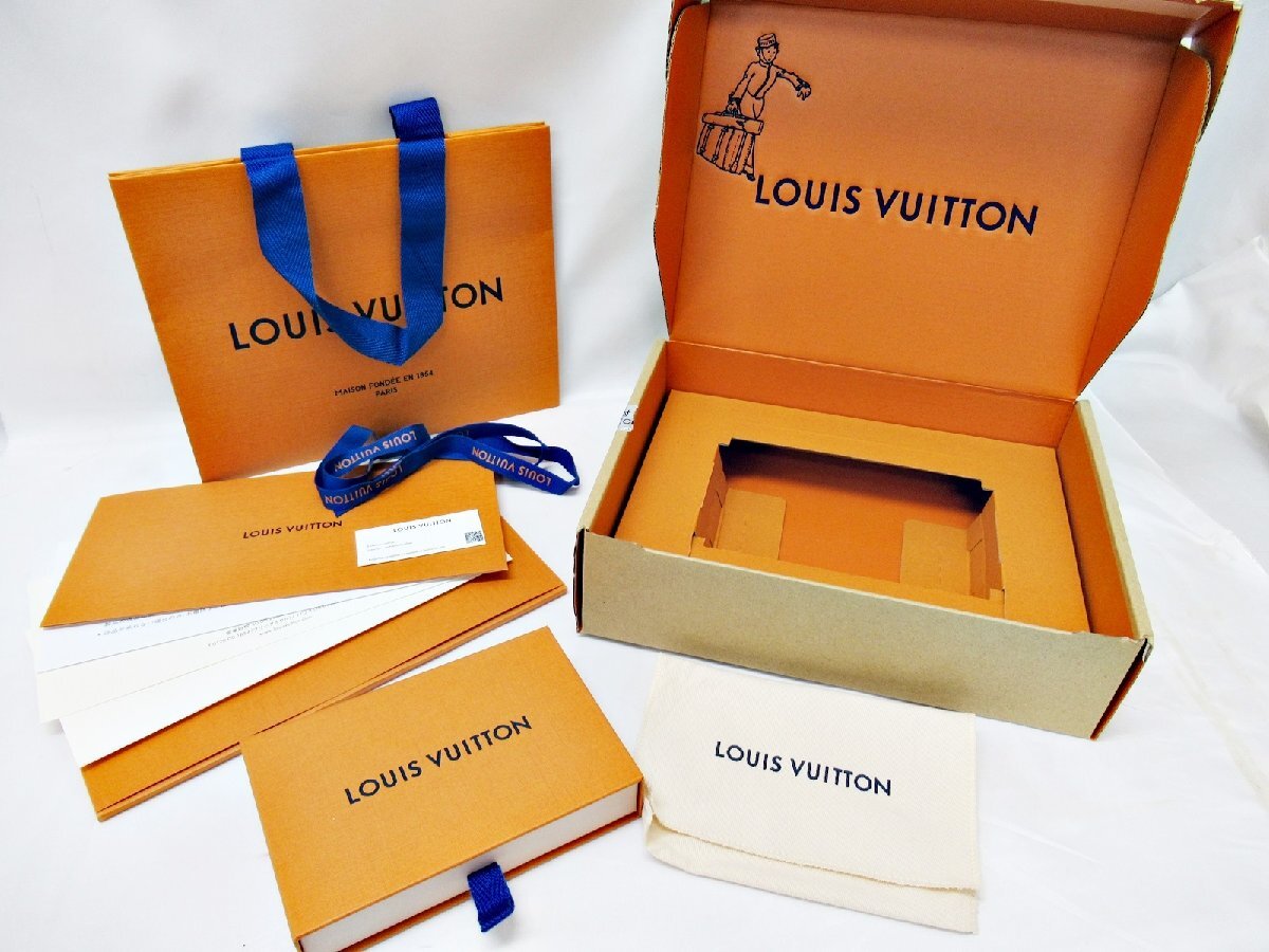 [fns] 美品 LOUIS VUITTON ルイヴィトン バイカラー モノグラム アンプラント レザー ポシェット・クレ M80885_画像10