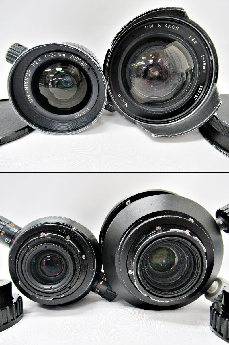 [fns] 1円～ ジャンク ニコンNikonos-V 一眼レフ カメラ レンズ f=15 f=20mm 1:2.8 ファインダー 15 20 まとめ_画像6