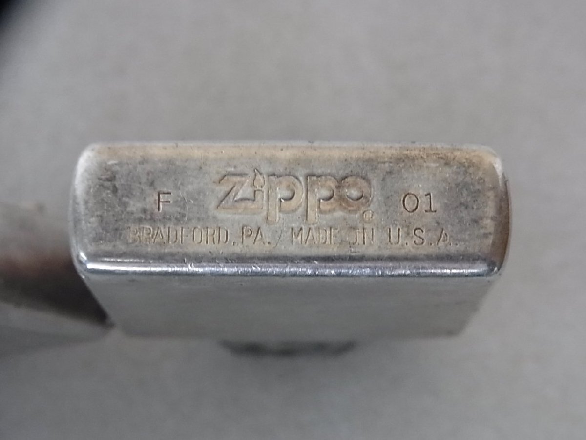 【良品】 zippo ジッポー オイルライター 十字架 クロス 立体 ニッケル_画像3