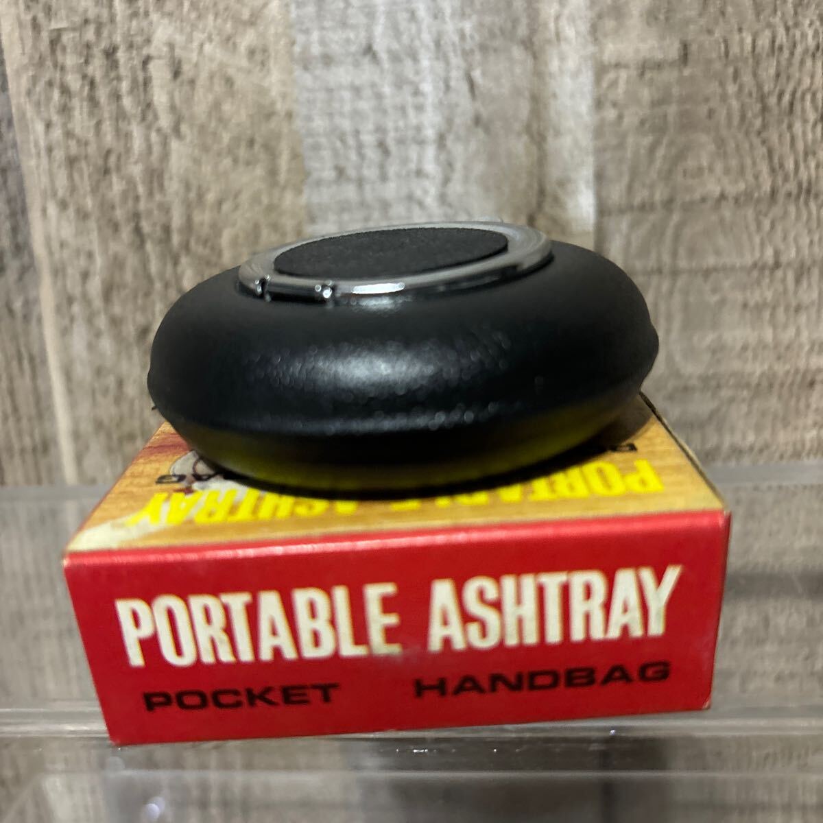 ７０年代～８０年代　70' 80' 日本製 PORTABLE ASHTRAY POCKET HANDBAG 携帯灰皿　デッドストック　未使用　ビンテージ　昭和レトロ　黒_画像6