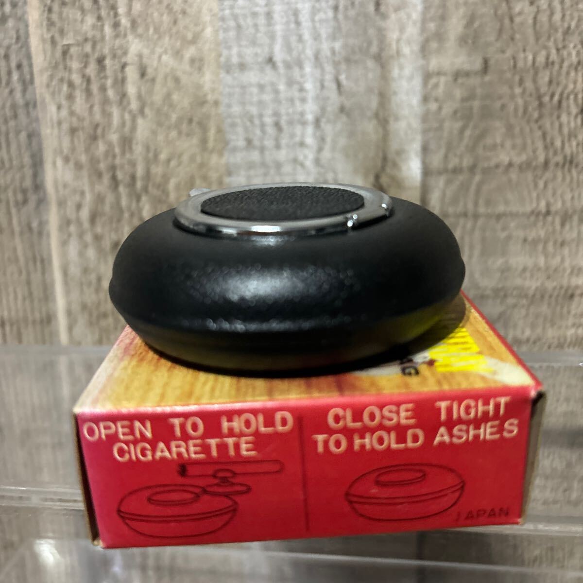 ７０年代～８０年代　70' 80' 日本製 PORTABLE ASHTRAY POCKET HANDBAG 携帯灰皿　デッドストック　未使用　ビンテージ　昭和レトロ　黒_画像7