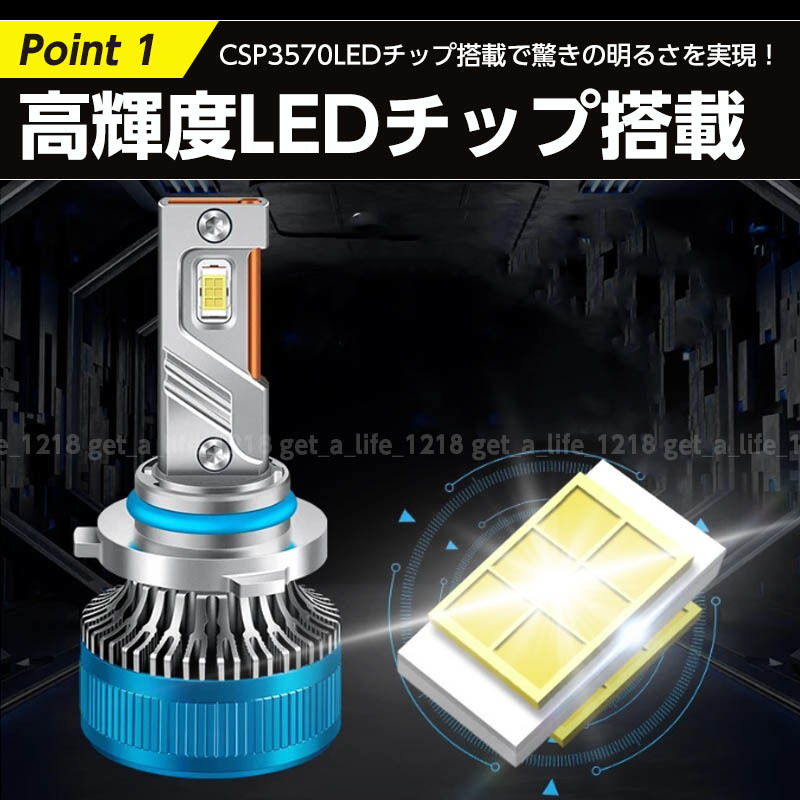 hb3 led ハイビーム ledバルブ ヘッドライト フォグランプ フォグライト 明るい ホワイト 車検対応 アルファード プリウス ヴェルファイア_画像2