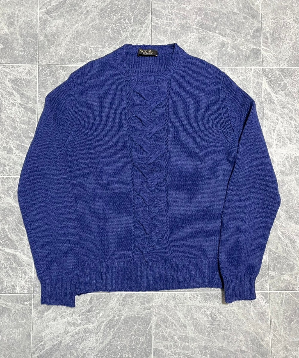 LORO PIANA Baby Cashmere ロロピアーナ　100%　ベビーカシミヤ　ブルー　ニット　セーター　サイズ48_画像1