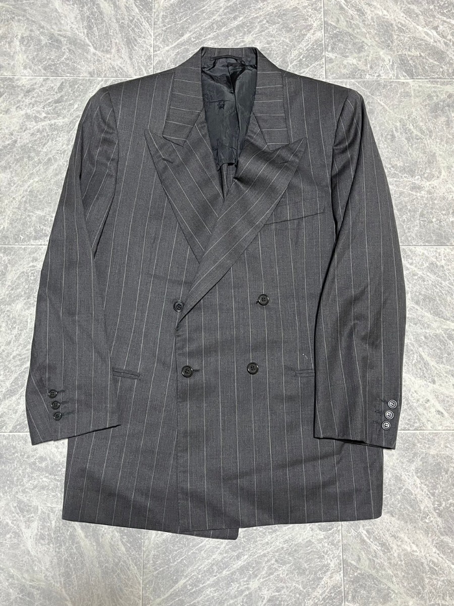BRIONI Brioni stripe pattern double breast pi-k gong peru tailored suit 100% wool size 6