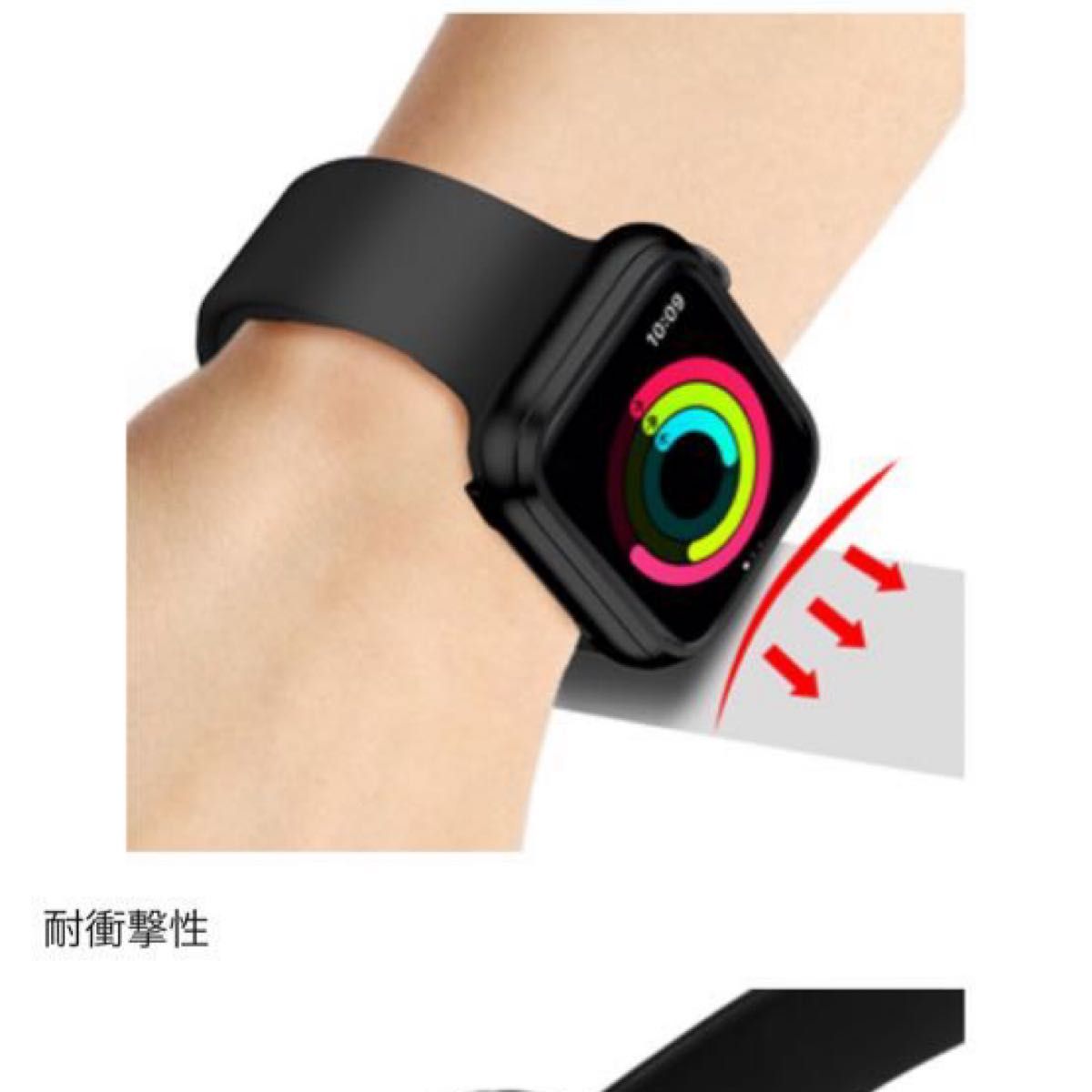 KIMOKU コンパチブル Apple Watch ケース ブラック 49mm