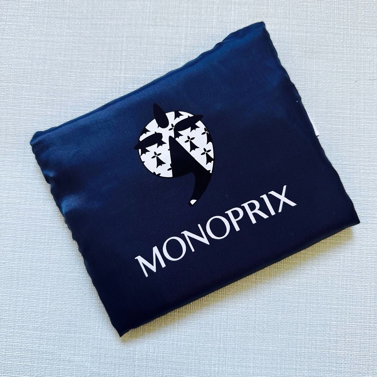 モノプリ エコバッグ MONOPRIX ブルターニュ地域限定柄　紋章柄　パリ土産　フランス　定番　トートバッグ　レア