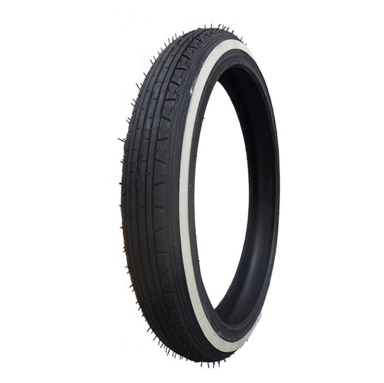 【限定730円OFF】 2.25-17 TT / 2.50-17 TT 17インチ タイヤ 前後2本セット VEE RUBBER ホワイトウォールタイヤ カブの画像2