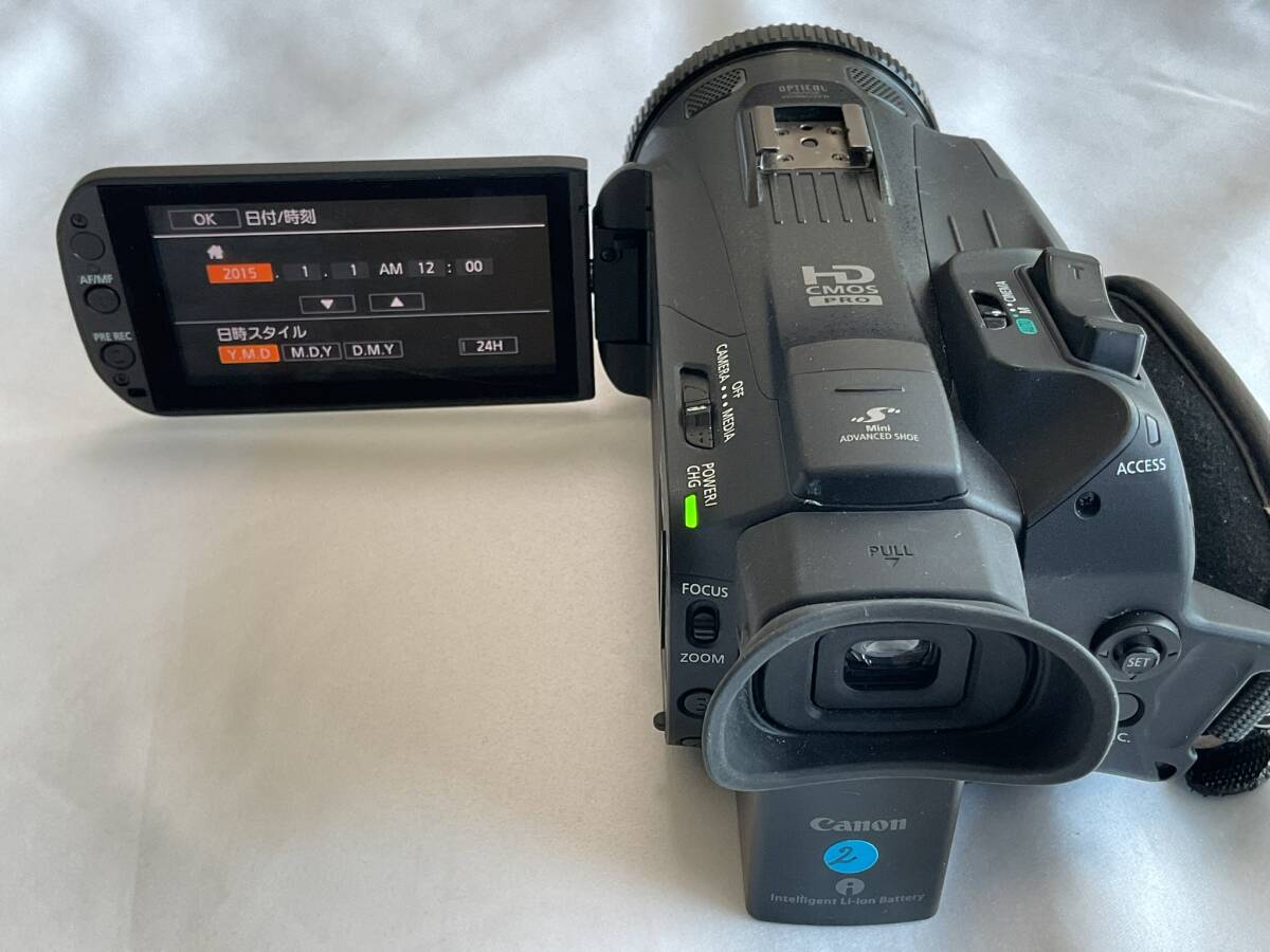 Canon HD CMOS PRO iVIS HFG40 デジタルビデオカメラ 本体 バッテリー×2 中古AV機器_画像6