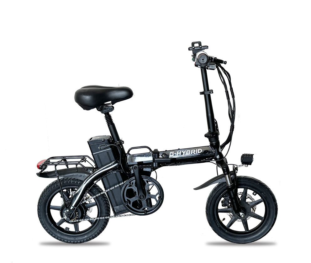 新品　ペダル付電動自転車　モペット版　とても軽量ハイパワーモーター　48V版大容量リチウムイオン電池SMART14 14インチ 黒