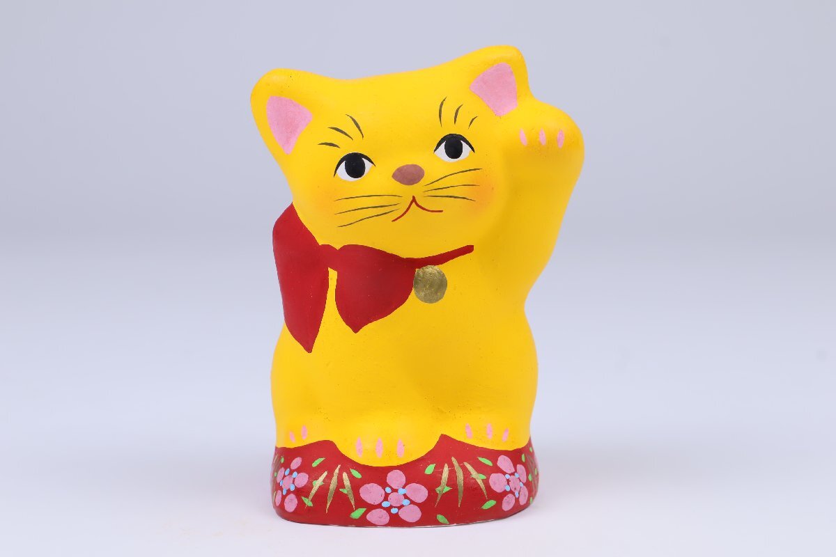 お待たせ! Yahoo!オークション - 津屋崎人形 招き猫 黄 左手上げ 郷土玩具 その他