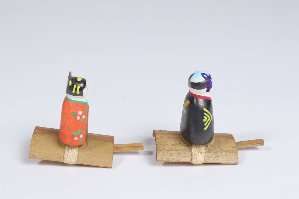 とんだりはねたり 花魁 助六 ミニチュア からくり 豆人形 郷土玩具 東京都 民芸 伝統工芸 風俗人形 置物_画像6