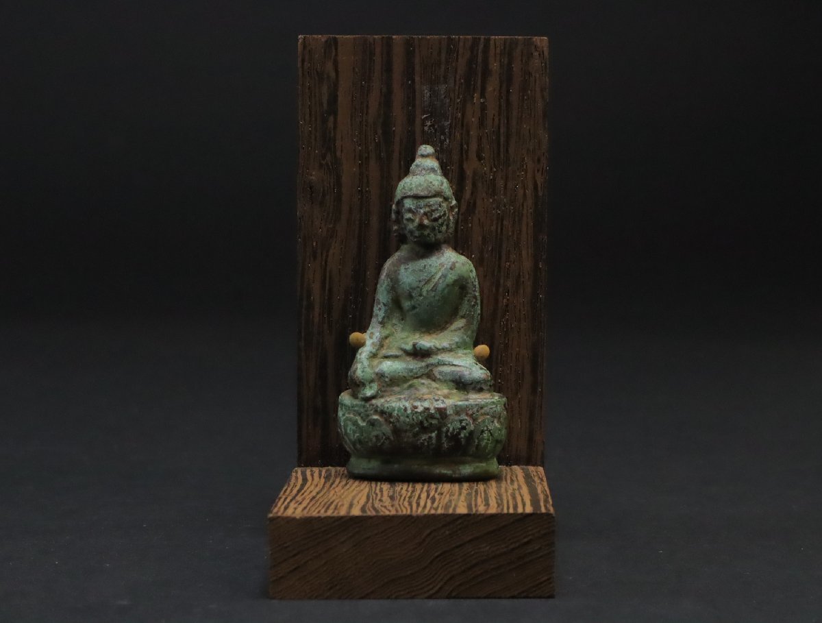 時代金工美術 如来坐像 懐中仏 古銅 携帯仏 豆仏 仏教美術 仏具