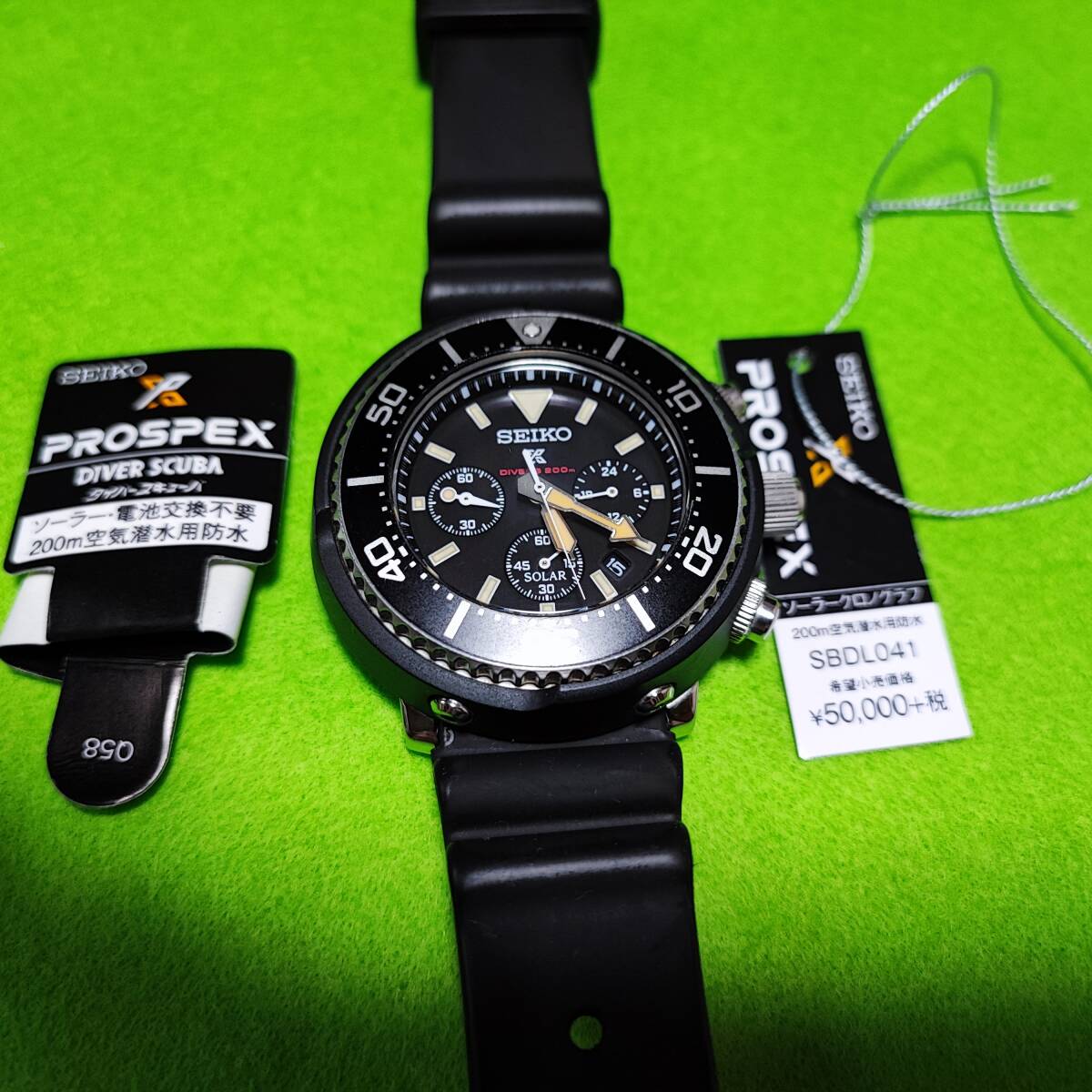 中古SEIKO セイコー PROSPEX プロスペックス ソーラー メンズ 腕時計 SBDL041 ダイバースキューバ LOWERCASE プロデュース 限定モデルの画像4