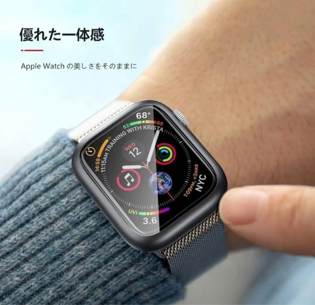 ★アップルウォッチ★カバー ★44㎜ ★Applewatch ★ケース ★バンド★ ミントグリーン★韓国★アップルウォッチケース