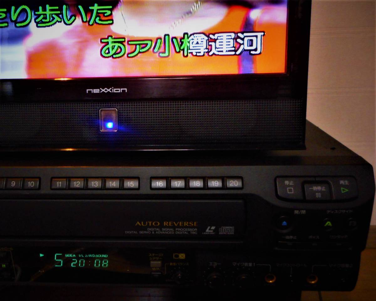 【美品】Panasonic パナソニック LX-K770 整備動作品 両面再生機 カラオケレーザーディスクプレーヤー 代替リモコン付※管理AL552bvの画像4