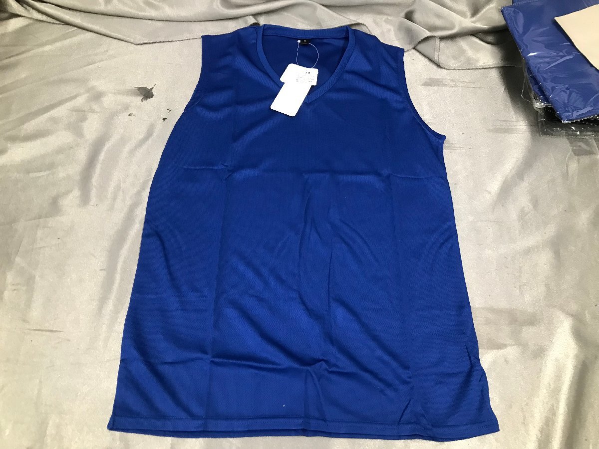 03-28-850 *BZ[ маленький ] не использовался товар безрукавка сетка нижний голубой S размер мужской внутренний рубашка 8 позиций комплект нижнее белье рубашка 