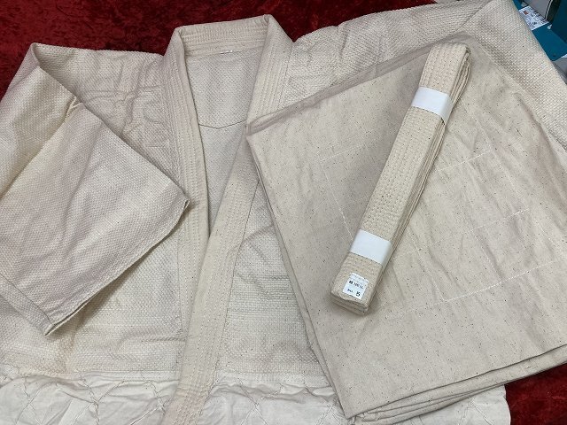 03-22-911 *I. tool judo put on top and bottom obi set not yet .. cloth 5 number size cotton 100% unused goods 