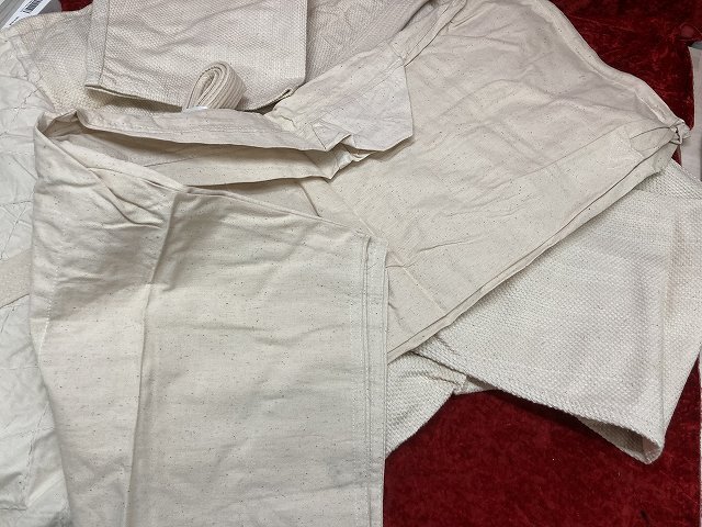 03-22-911 *I. tool judo put on top and bottom obi set not yet .. cloth 5 number size cotton 100% unused goods 