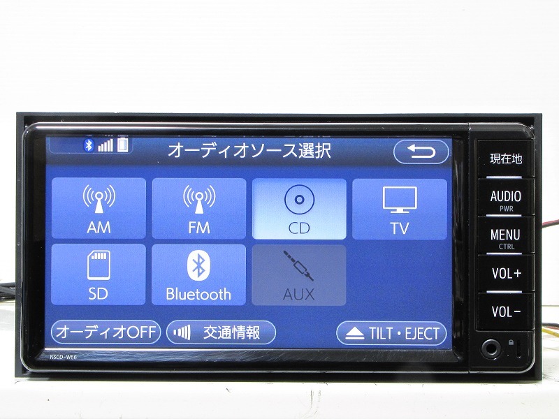2018年地図トヨタ純正ナビNSCD-66Bluetooth/CD Yahoo!オークション - 美品 トヨタ純正ナビNSCD-W66 2018年版