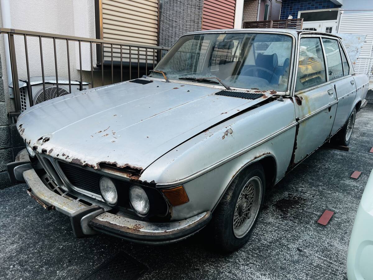 【超稀少】BMW E3 3.0s 1976年 最終モデル 左ハンドル AT BBS セダン 名車 E9 3.0cs 書類有 旧車 現状 不動 7シリーズ レストア 3.0 s cs_当時のマーレBBSが装着されています