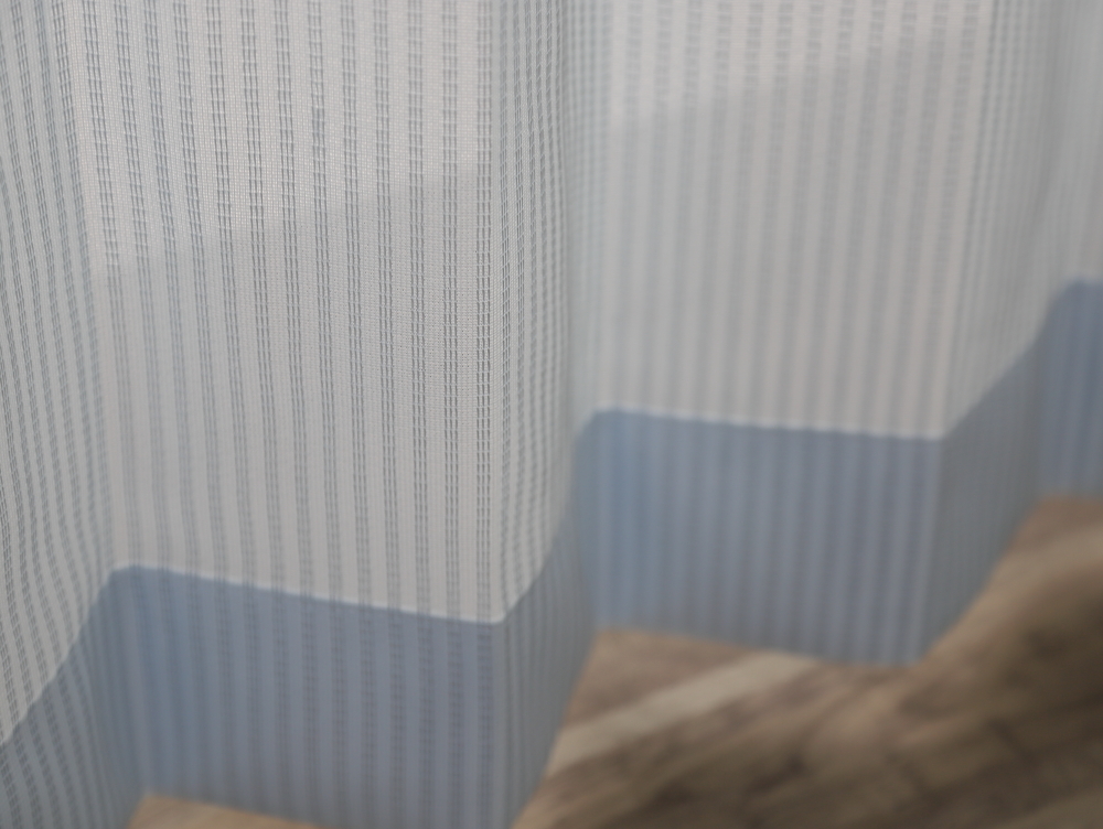 お買い得 外から見えにくい遮像レースカーテン 幅100㎝ 丈176cm（2枚組） LC-soleiyu(ブルー) 送料込み（一部地域を除き）の画像3