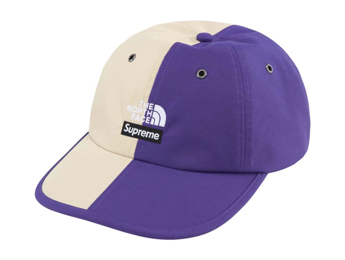 Split 6-Panel cap tan purple 6パネルキャップ 帽子 タン パープル 紫 Supreme x The North Face シュプリーム ザ ノース フェイス_画像1