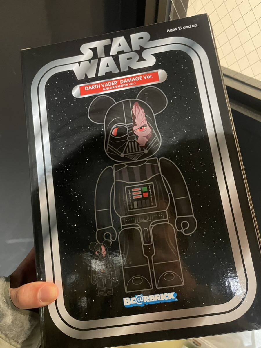 be@rbrick Darth Vader Damage Ver. (Obi-Wan Kenobi Ver.) 100% & 400%ベアブリック ダース ベイダー ダメージ オビ ワン ケノービ_画像3