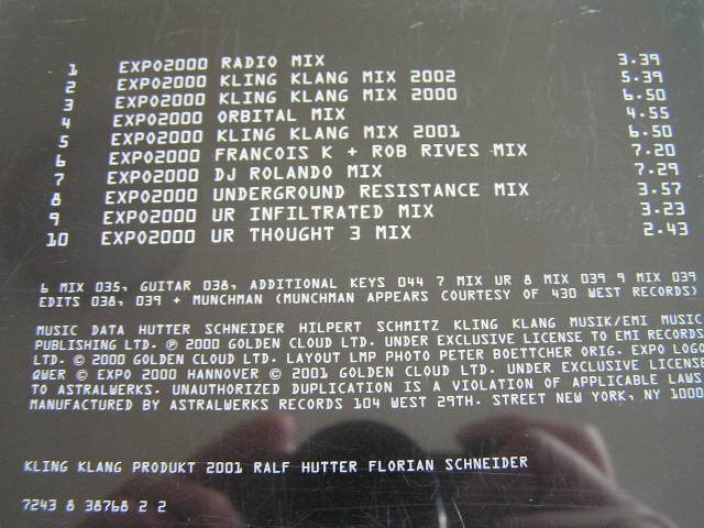【JR403】CDS《Kraftwerk / クラフトワーク》EXPO Remix & Tour de France 2003 - 2CD_画像2
