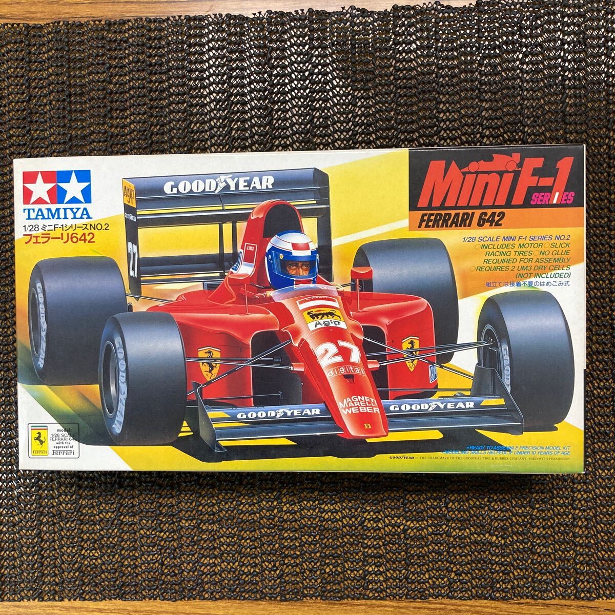 [ large price decline ]1/28 Mini F-1 series No.2 Ferrari 642 unused * not yet constructed TAMIYA that time thing plastic model Mini 4WD 