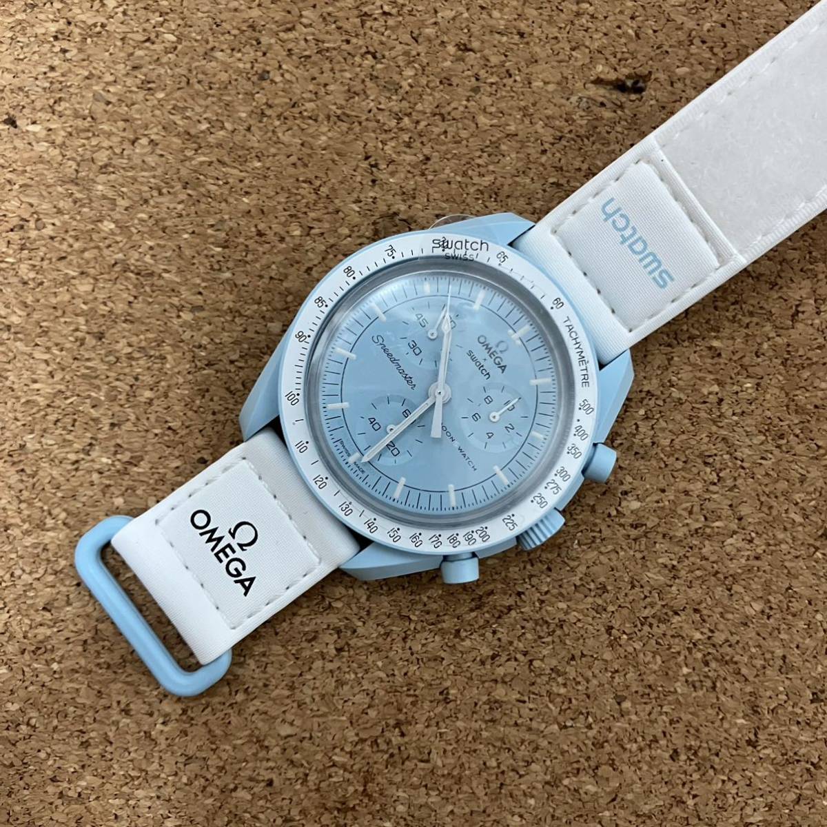 オメガ ムーンスウォッチ ウラヌス 水色 OMEGA URANUS 1度着用美品 送料込み オメガ ムーンスウォッチ ウラヌス 水色 OMEGA URANUS 1度着用美品 送料込み