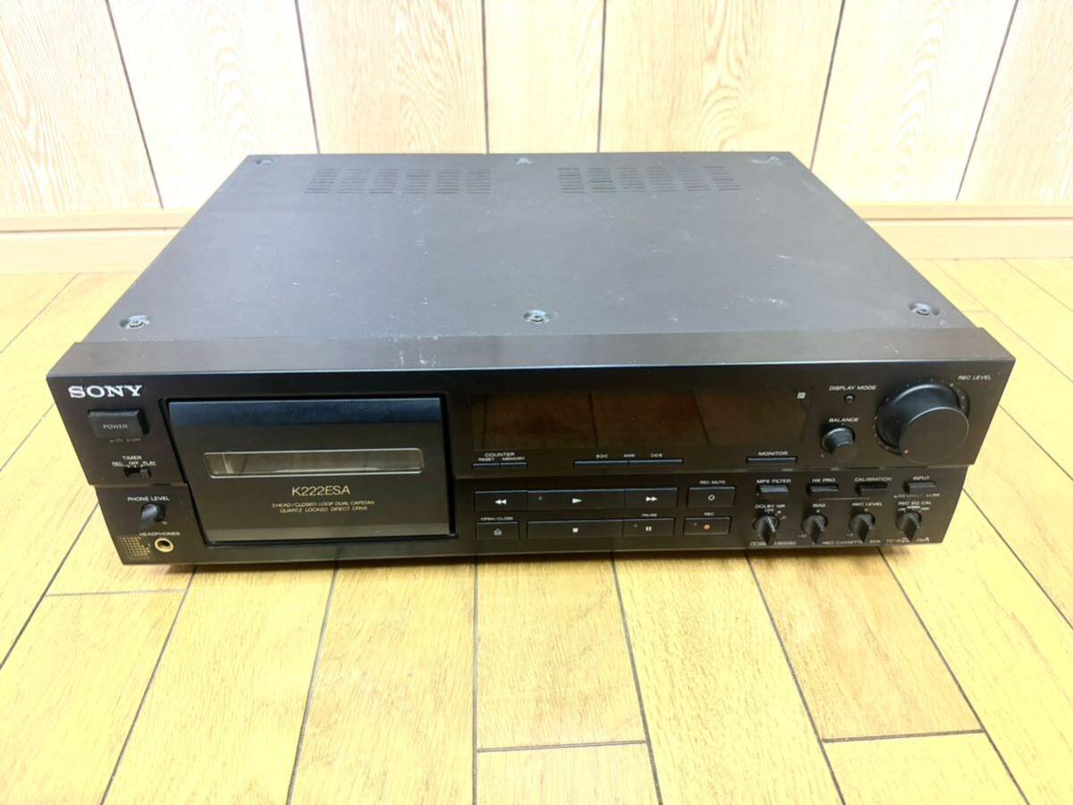 SONY ソニー TC-K222ESA カセットデッキ ステレオ STEREO CASSETTE DECK 通電確認済み_画像1