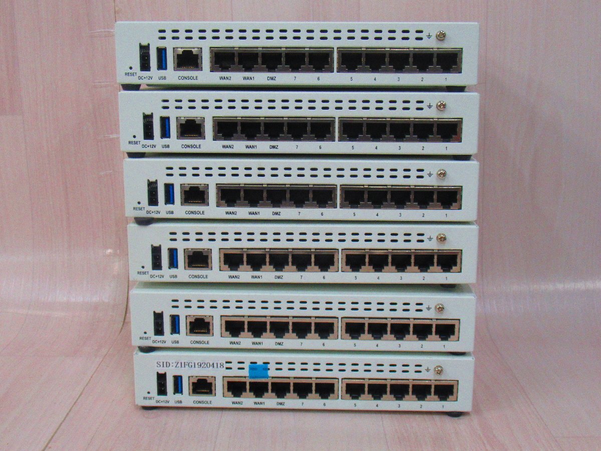 Ω XY 15007# 保証有 Fortinet【 FG-60E 】(6台セット) FortiGate-60E UTM 24年3月、4月迄 領収書発行可_画像3