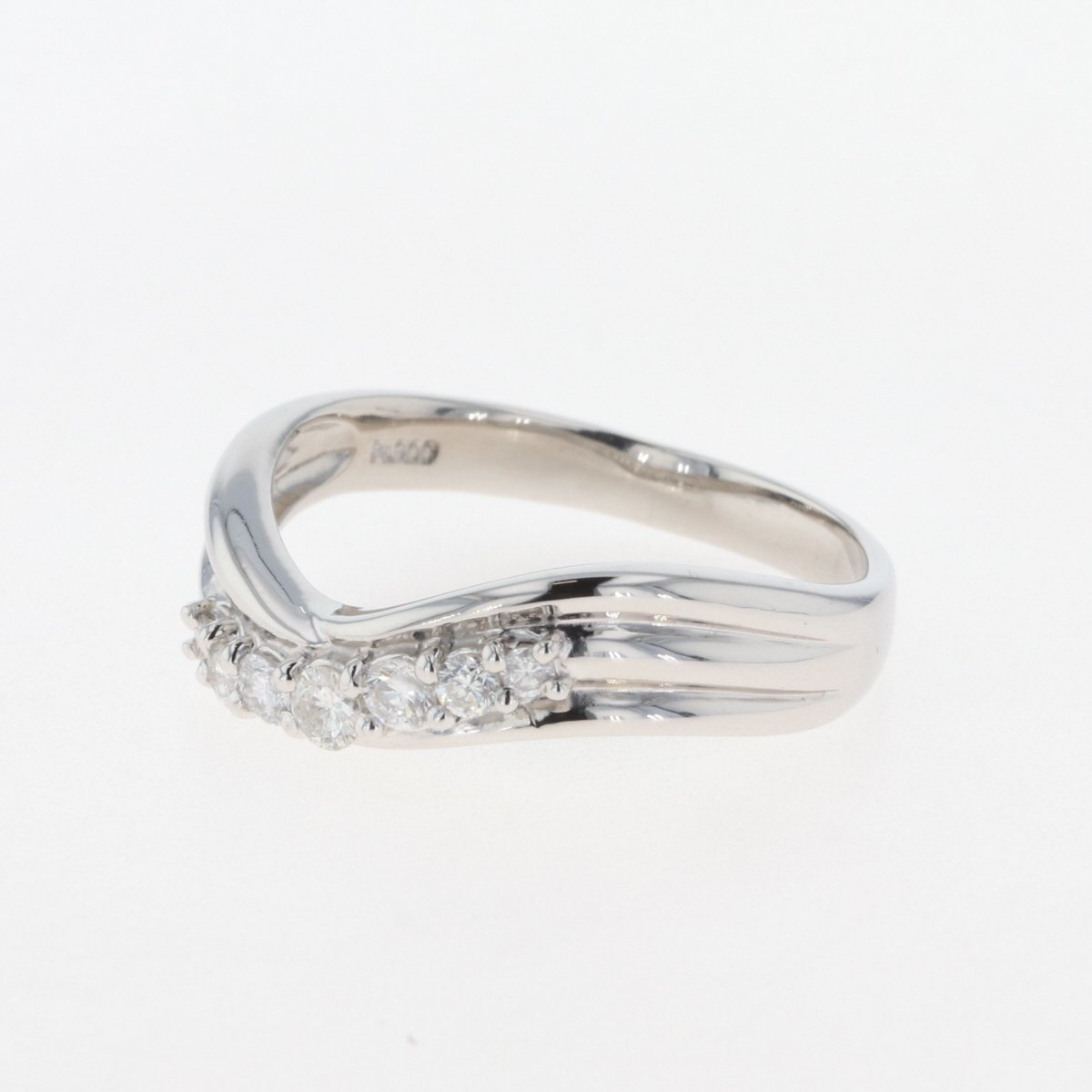 メレダイヤ デザインリング プラチナ 指輪 リング 19.5号 Pt900 ダイヤモンド メンズ 【中古】_バイセル 14157_2