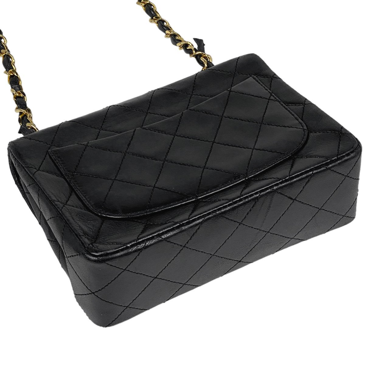 シャネル CHANEL ミニ マトラッセ シングルフラップ チェーン ショルダーバッグ ココマーク レザー ブラック レディース 【中古】_バイセル 14172_2