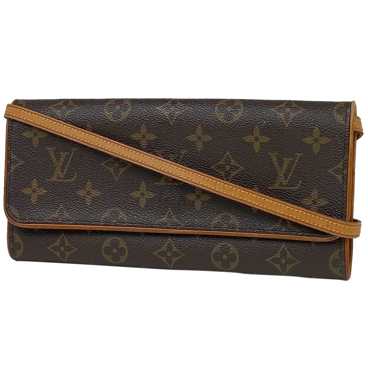 ルイ・ヴィトン Louis Vuitton ポシェットツイン GM クラッチバッグ 2WAY ショルダーバッグ モノグラム ブラウン M51852【中古】