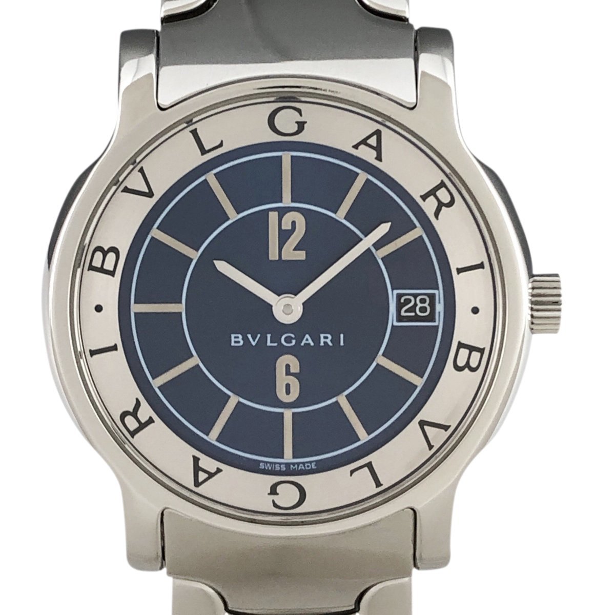 ブルガリ BVLGARI ソロテンポ ST35S 腕時計 SS クォーツ ブルー メンズ 【中古】_バイセル 14150_1